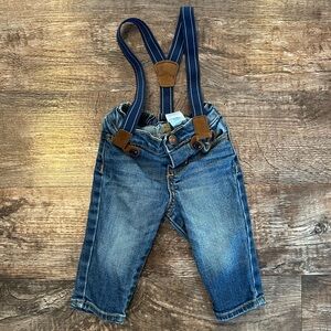 Oshkosh B’Gosh Denim Baby Boy Overalls Size 6 Months